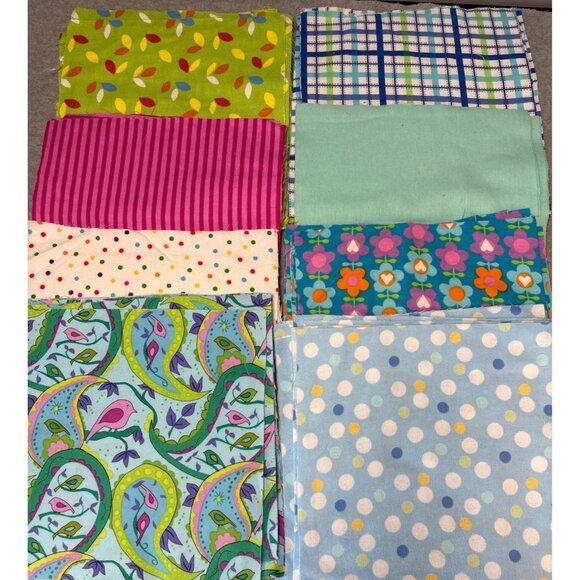 85 Precut Flannel Fabric Quilt Squares 9"-10" Multicolor Set - Picture 1 of 10